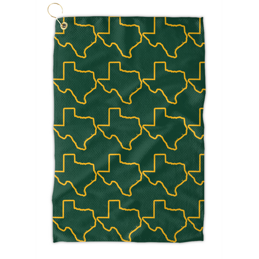 Lone Star Towel - Green and Gold